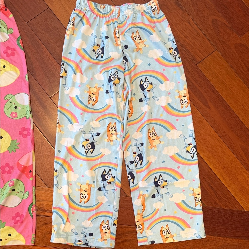 Kids Cartoon Pajama Set - Pink and Blue - Picture 5 of 14